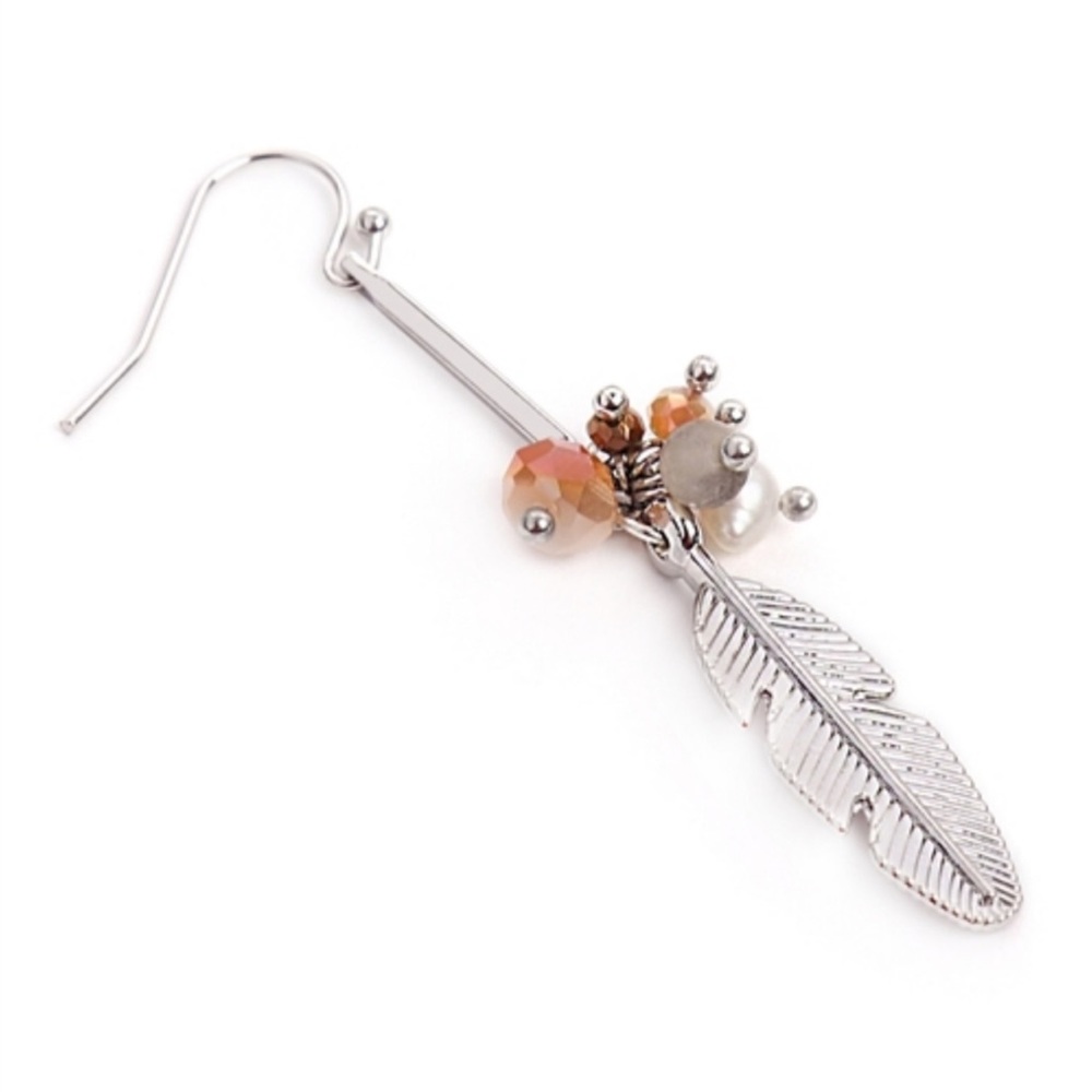 Feather Drop Earrings - Picture 3 of 3